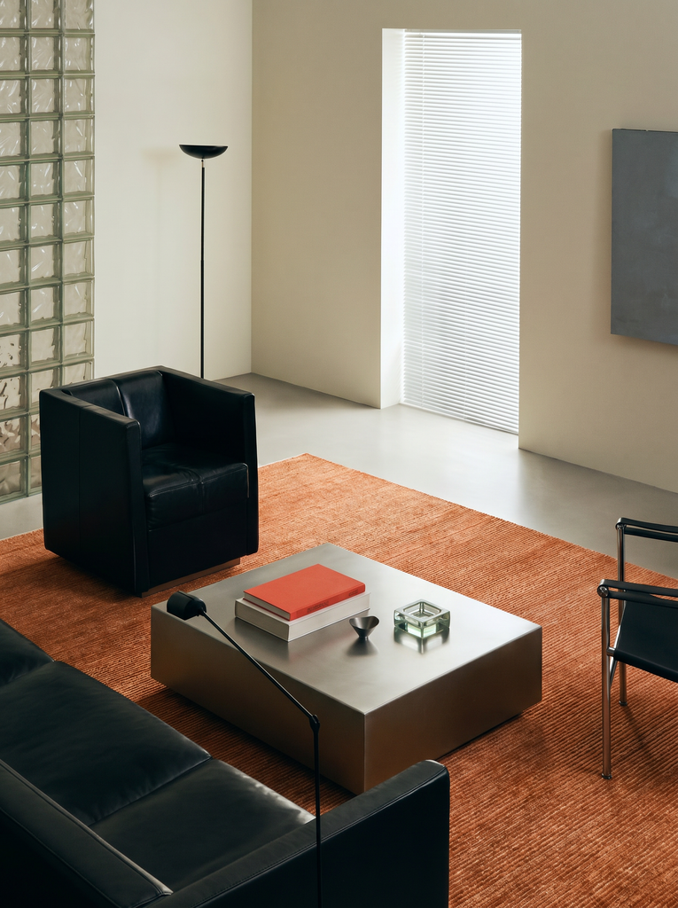 Tappeto Brasilia TENCEL™ Speciale Telaio Nero, Moderno, Semplice, Elegante, Realizzato a Mano, PLAIN TERRACOTTA