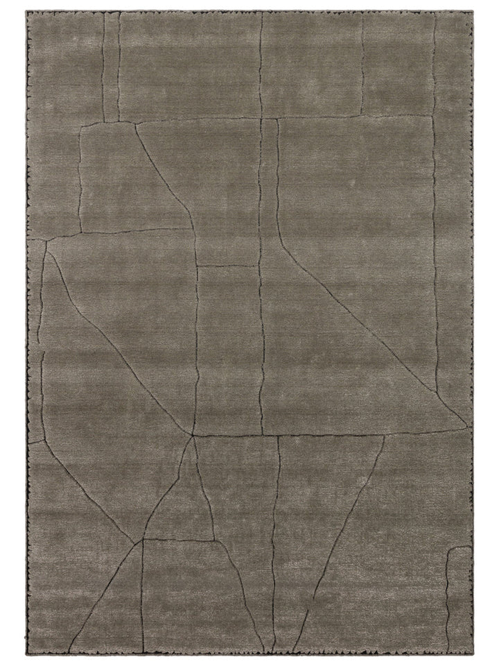 Dakar Series Wool Rayon and Polyester Blend Handwoven Rug GREY