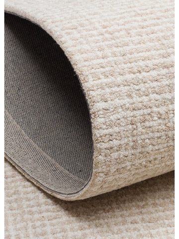 Dublin Serie Woll- und Baumwollmischung handgeknüpfter Teppich NATURAL