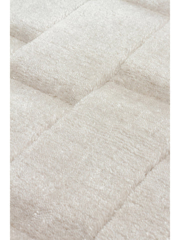Fluffy Serisi 3D Oyma El Dokuma Salon Oturma Odası Yatak Odası Koridor Antre Modern Halı SILVER - Carpetdocia