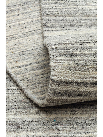 Helsinki Serisi %100 Naturel Yün ve Viskon El Dokuma Modern İskandinav Salon Oturma Odası Halı GREY - Carpetdocia