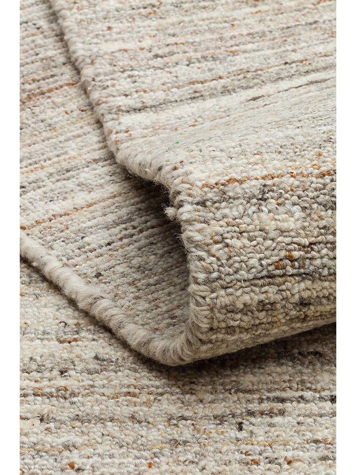 Helsinki Serisi %100 Naturel Yün ve Viskon El Dokuma Modern İskandinav Salon Oturma Odası Halı STONE - Carpetdocia