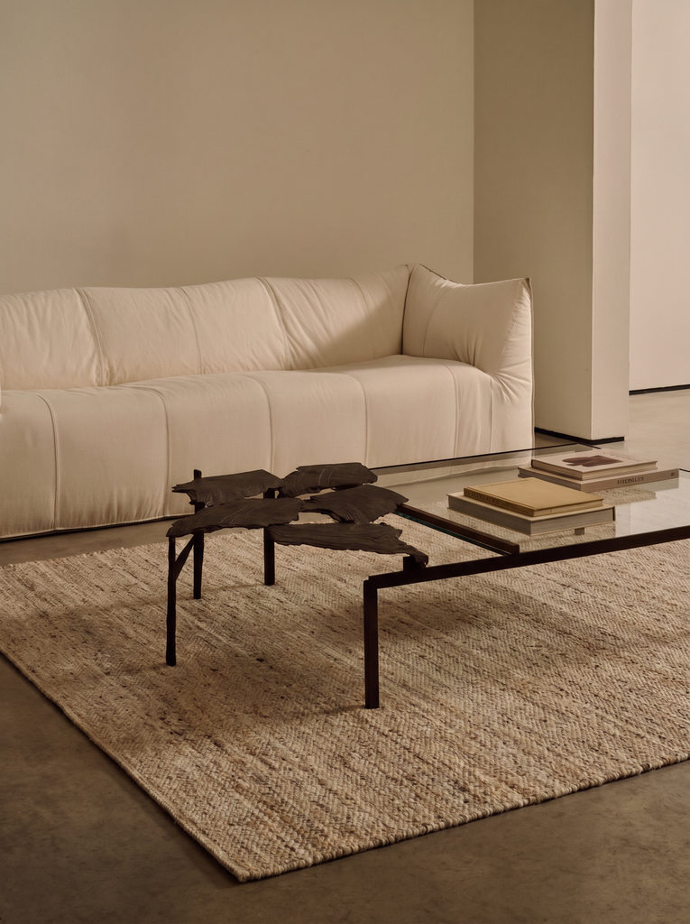 سجادة يدوية من مزيج الصوف والبوليستر والقطن من سلسلة Jakarta BEIGE