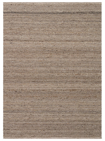 Tappeto tessuto a mano in misto lana, poliestere e cotone della serie Jakarta DARK STONE