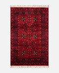 Kabil Afghan Pattern Handcrafted on Special Looms TENCEL™ Uşak Carpet 959 RED