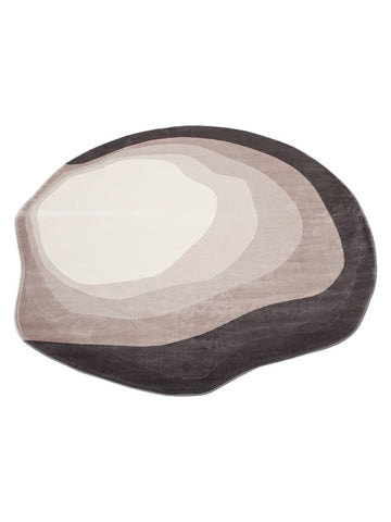 Tappeto Monza Art 01 CREAM BLACK Q, Motivo Geometrico, Alta Qualità, Tessitura Fitta, Lucido, Moderno per Salotto