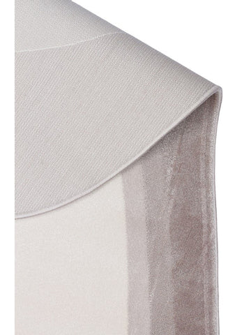 Tappeto Monza Art 01 CREAM BLACK Q, Motivo Geometrico, Alta Qualità, Tessitura Fitta, Lucido, Moderno per Salotto