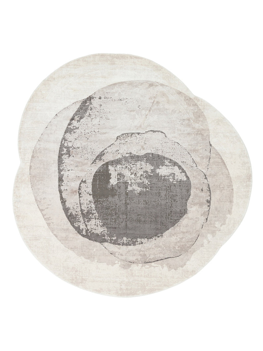 Monza Art Geometric Pattern High Quality Dense Weave Shiny Modern Living Room Rug 02 CREAM GREY Q