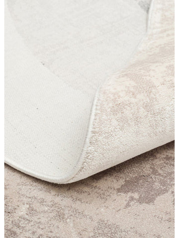 Tappeto Monza Art 02 CREAM GREY Q, Motivo Geometrico, Alta Qualità, Tessitura Fitta, Lucido, Moderno per Salotto