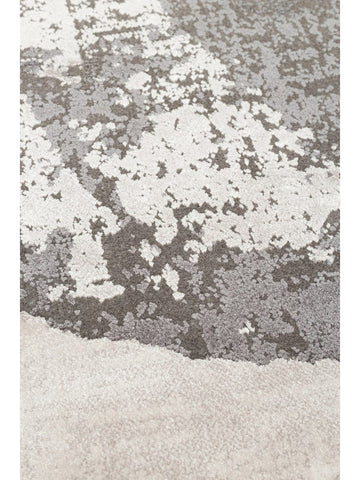 Tappeto Monza Art 02 CREAM GREY Q, Motivo Geometrico, Alta Qualità, Tessitura Fitta, Lucido, Moderno per Salotto