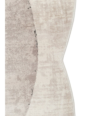 Tappeto Monza Art 02 CREAM GREY Q, Motivo Geometrico, Alta Qualità, Tessitura Fitta, Lucido, Moderno per Salotto