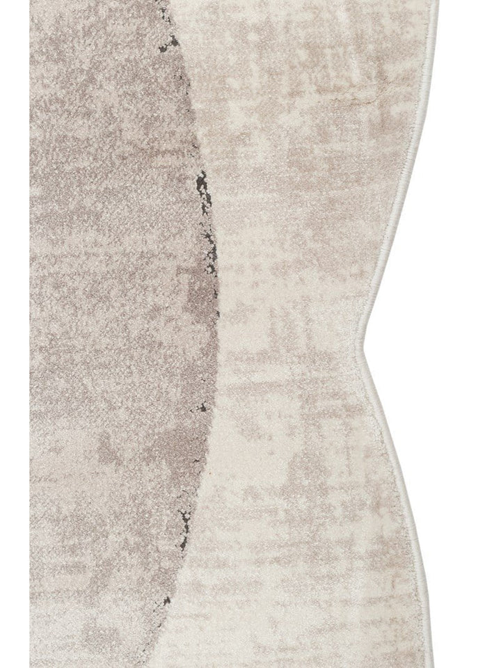 Monza Art Geometric Pattern High Quality Dense Weave Shiny Modern Living Room Rug 02 CREAM GREY Q