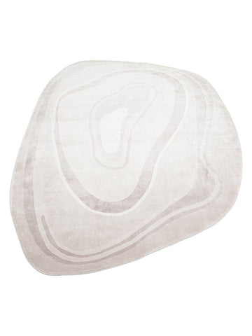 Tappeto Monza Art 05 CREAM GREY, Motivo Geometrico, Alta Qualità, Tessitura Fitta, Lucido, Moderno per Salotto