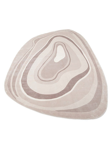 Tappeto Monza Art 05 CREAM GREY, Motivo Geometrico, Alta Qualità, Tessitura Fitta, Lucido, Moderno per Salotto