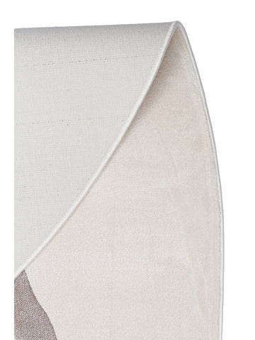 Tappeto Monza Art 06 CREAM GREY, Motivo Geometrico, Alta Qualità, Tessitura Fitta, Lucido, Moderno per Salotto