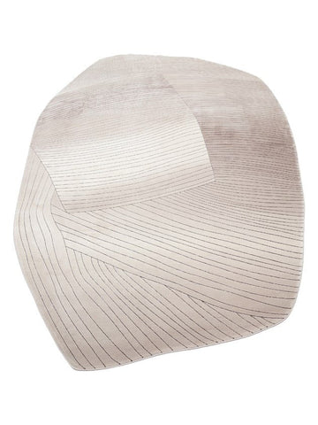 Tappeto Monza Art 07 CREAM GREY, Motivo Geometrico, Alta Qualità, Tessitura Fitta, Lucido, Moderno per Salotto