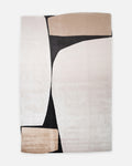 Monza Art Geometric Pattern High Quality Dense Weave Shiny Modern Living Room Carpet 09 CREAM GOLD BLACK