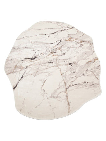 Tappeto Monza Art 12 CREAM GREY, Motivo Geometrico, Alta Qualità, Tessitura Fitta, Lucido, Moderno per Salotto