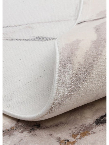 Tappeto Monza Art 12 CREAM GREY, Motivo Geometrico, Alta Qualità, Tessitura Fitta, Lucido, Moderno per Salotto