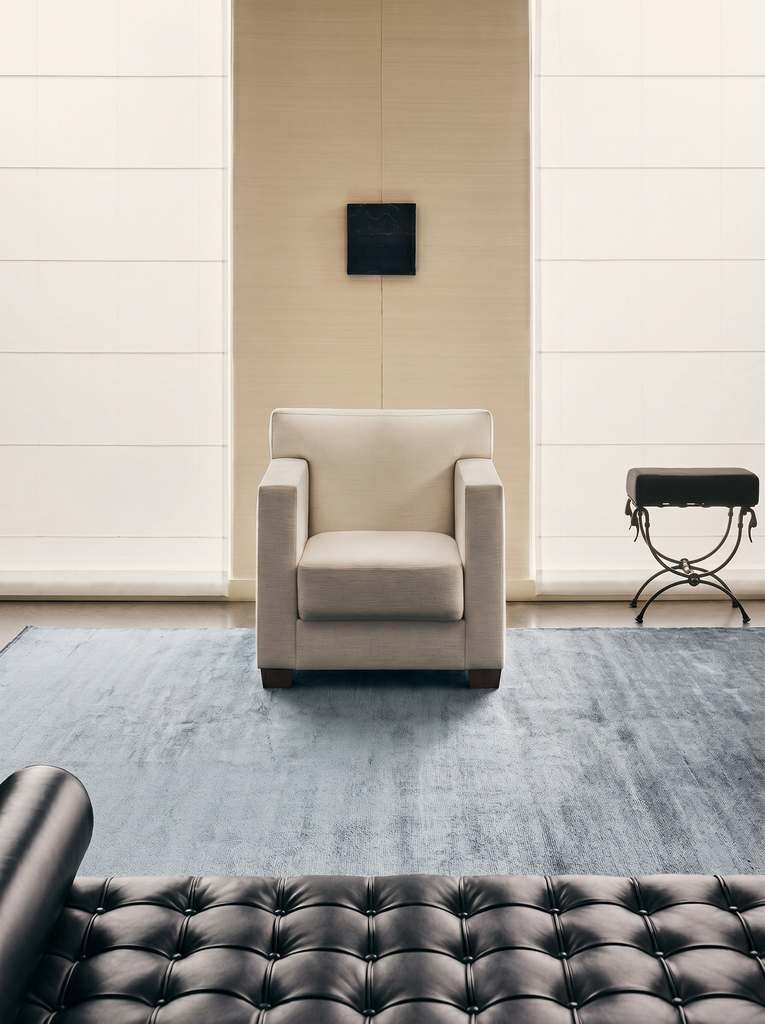 Tappeto Uşak Oushak Plain 100% Naturale a Colore Piatto, Realizzato a Mano su Telai Speciali in Viscosa PLNMRN