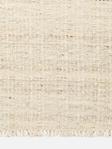 Oasis %100 Yün El Emeği ile Üretilen Kilim IVORY saçak detayı
