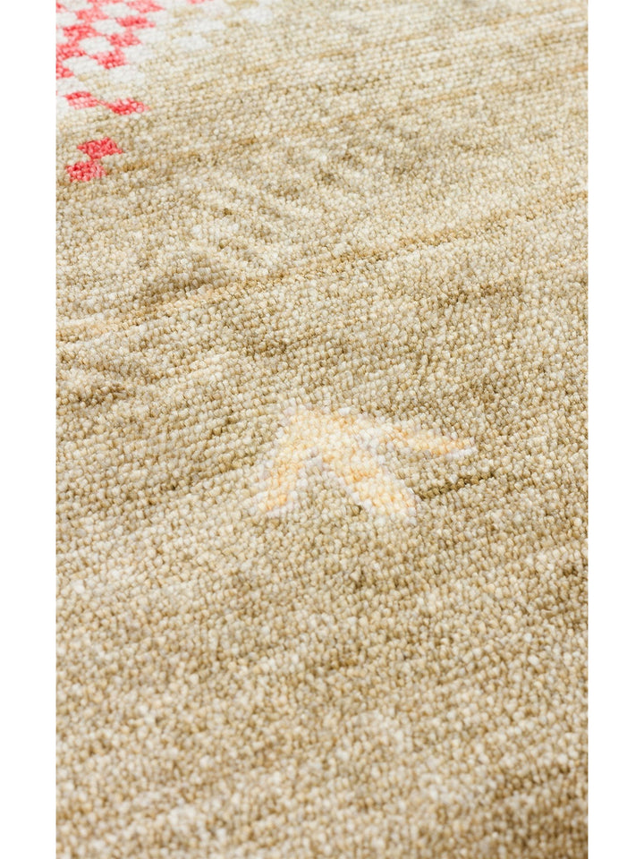 Oushak Carnaval %100 natürlich, leicht zu reinigen, handgefertigt, TENCEL™ moderner Uşak-Teppich 07 BEIGE AUTUMN Q