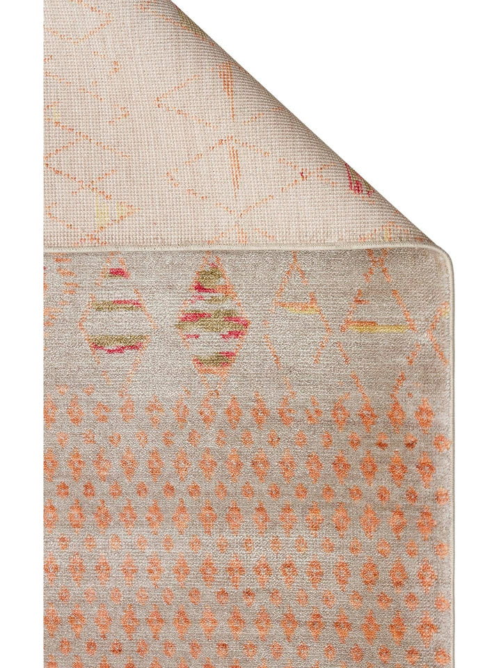 Oushak Carnaval 100% Natural Easy to Clean Handmade TENCEL™ Modern Uşak Carpet 15 BEIGE AUTUMN