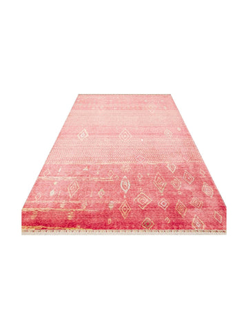 Oushak Carnaval 100% Natural Easy to Clean Handmade TENCEL™ Modern Uşak Carpet ZR 15 RED AUTUMN