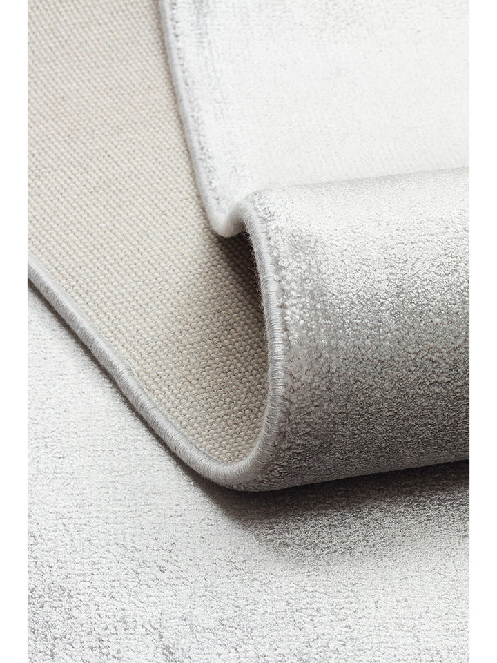 Queen Serisi %100 Naturel Viskon Parlak Modern El Emeğiyle Üretilen Salon Oturma Odası Halı GREY - Carpetdocia