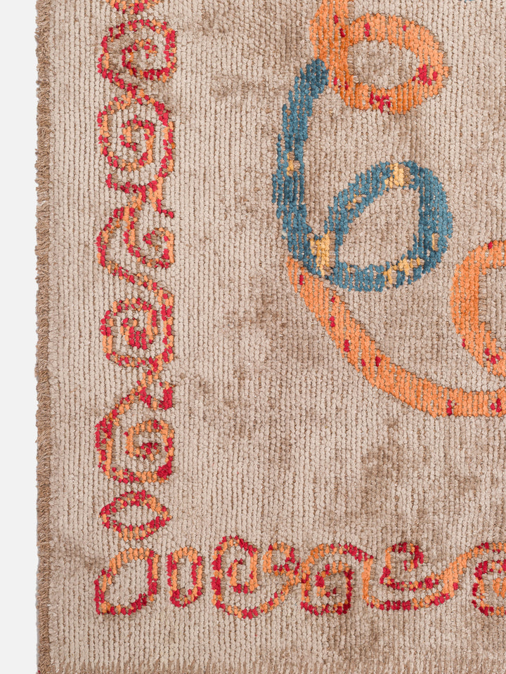 Ruggadocia Bouquet Mocha Çiçek Desenli Halı detay