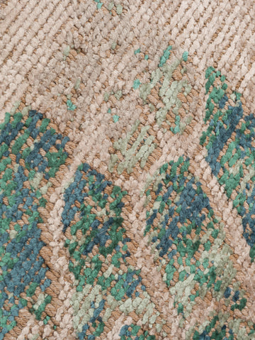 Ruggadocia Saffira Lale Desenli Halı Yeşil detay