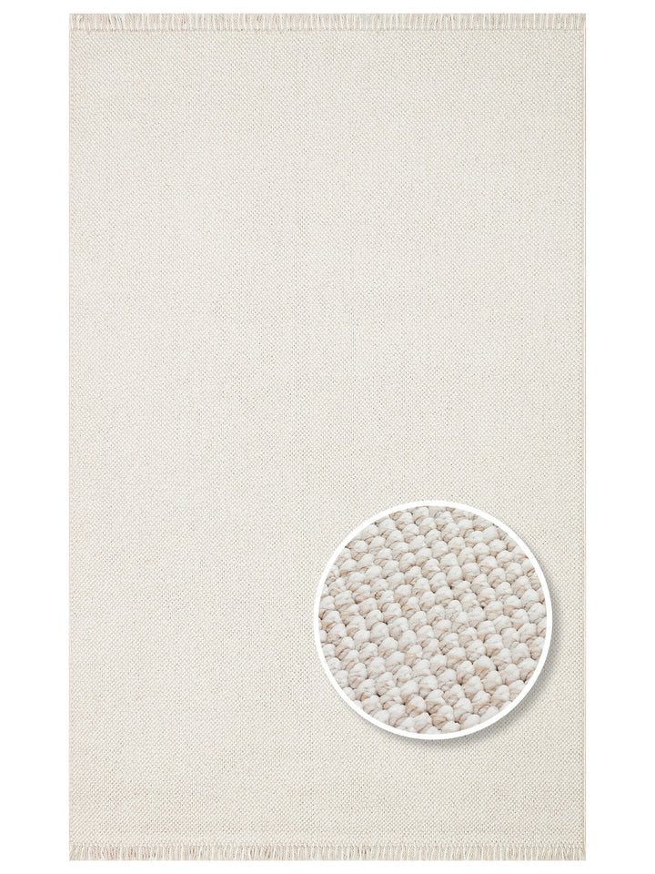 İskandinav Serisi Hasır Dokuma Oturma Odası Koridor Antre Mutfak Modern Halı PLAIN BEIGE - Carpetdocia