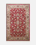 Tapis de salon spécial scintillant à tissage serré de haute qualité à motif classique série Topkapı 01 ROUGE