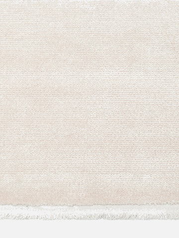 Victoria %100 TENCEL™ Lyocell El Emeği ile Üretilen Halı IVORY CREAM saçak detayı
