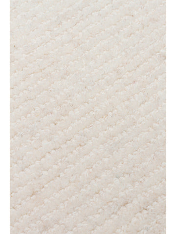 Tappeto tessuto a mano in misto lana e cotone della serie Vienna IVORY