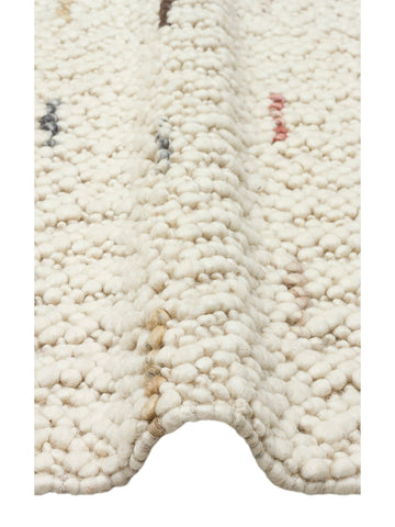 Woolstar %100 Naturel Kazak Desenli Salon Oturma Odası Koridor Antre El Dokuma Örgü Halı JD6MUL - Carpetdocia